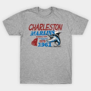 Defunct Charleston Marlins Baseball Team 1961 Distressed T-Shirt